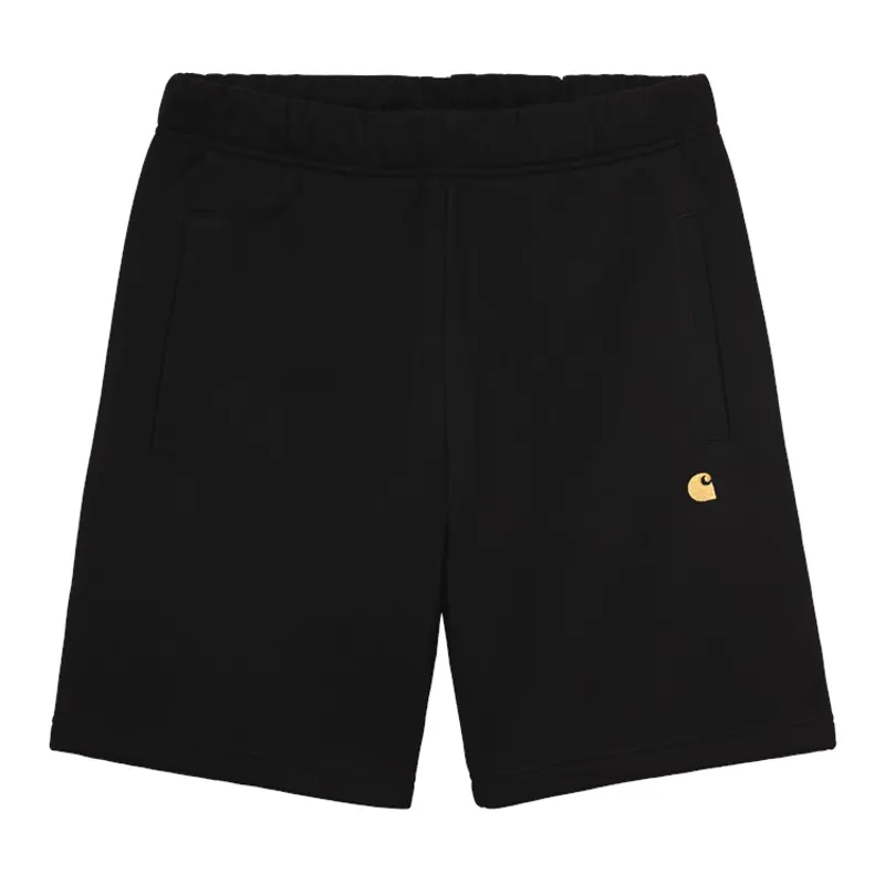 Carhartt WIP Chase Sweat Short - Black/Gold